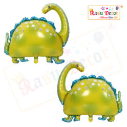 RasuDecor 2pcs 25.5” STEGOSAURUS GREEN THUNDER DRAGON Dinosaur Mylar Foil Balloon (65x58) cm Toy Birthday, Dinosaur Theme and Adult Kids Children's Party Decorative # RasuImpex