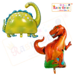 RasuDecor 2pcs (25.5” STEGOSAURUS + 36” Tyrannosaurus Rex) Dinosaur Mylar Foil Balloon Toy Birthday, Dinosaur Theme and Adult Kids Children's Party Decorative #RasuImpex