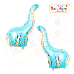 RasuDecor 2pcs 37.5” APATOSAURUS-BLUE LONG NAKED Dinosaur Mylar Foil Balloon (95x60) cm Toy Birthday, Dinosaur Theme and Adult Kids Children's Party Decorative # RasuImpex