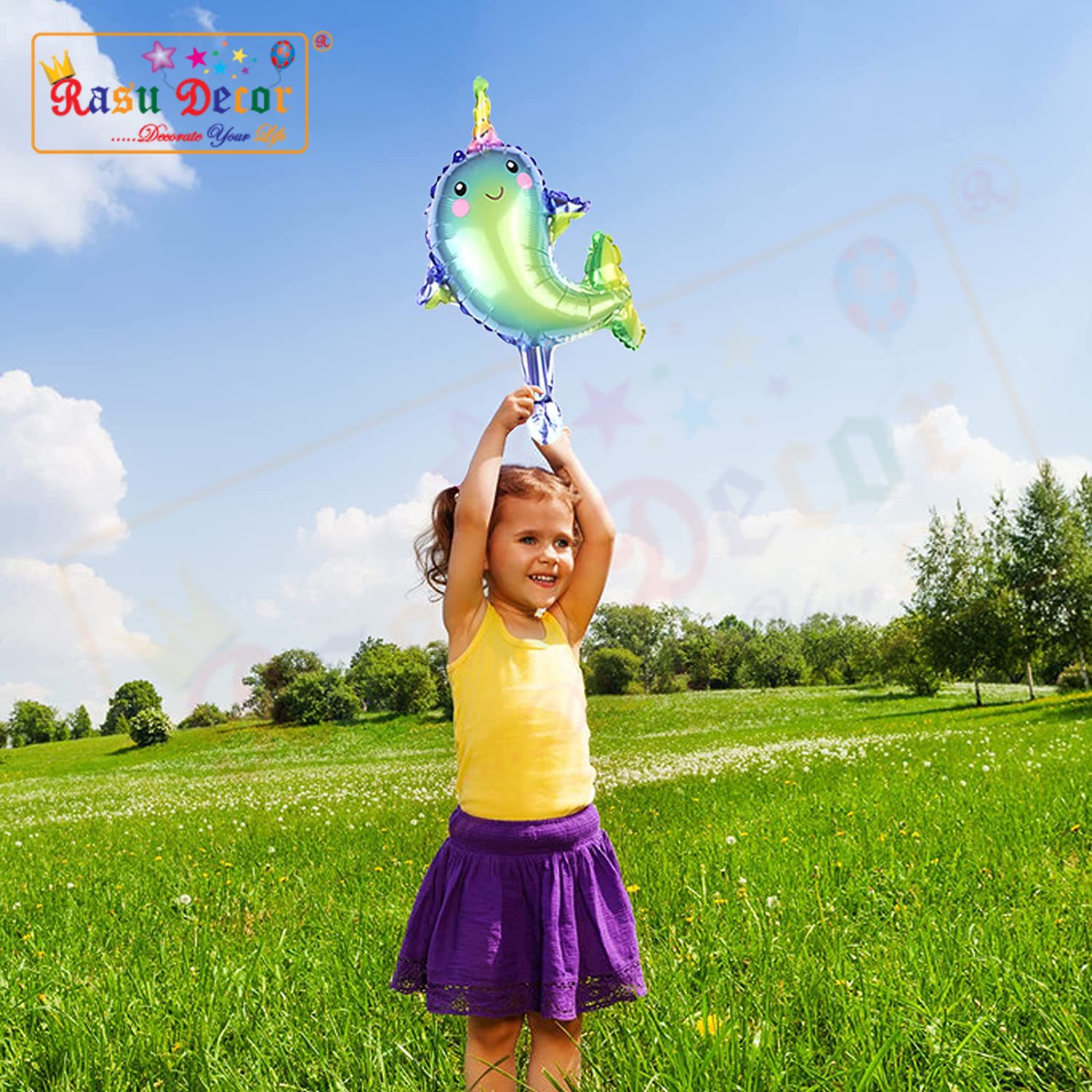 6-Pack Mini Sea Ocean Fish Foil Balloons – Inflatable, Multi-Color, Animal Theme, Fun Party Decor