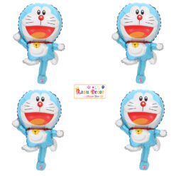 RasuDecor 4pcs 18” Mini Doraemon Mylar Foil Balloon Kid’s Toy Birthday, Doremon Theme and Children's Party Decorative #RasuImpex