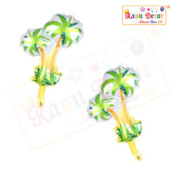 RasuDecor 2pcs 18” Mini Twins Palm Tree Mylar Foil Balloon Kid’s Toy Foil Balloon Birthday Engagement Wedding Baby Shower Aloha Beach Theme and Children's Party Decorative #RasuImpex