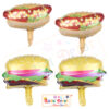 RasuDecor 4pcs 18” Mini (Burger &Hotdog Sausage each 1pc) Mylar Foil Balloon Kid’s Toy Foil Balloon Birthday Engagement Wedding Baby Shower Donut Theme and #RasuImpex