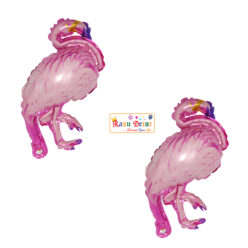 RasuDecor 2pcs 18” Mini Flamingo Mylar Foil Balloon Kid’s Toy Birthday, Flamingo Theme and Children's Party Decorative #RasuImpex